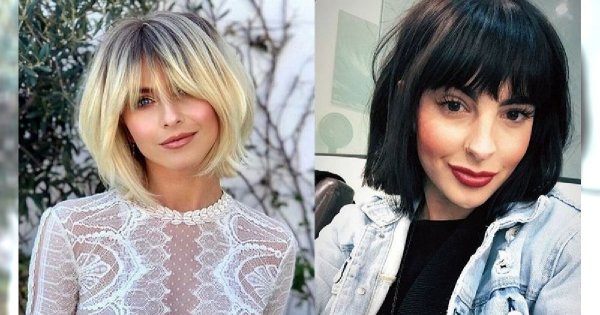 Fryzura bob z grzywką - 20 modnych cięć, które odmłodzą i wyszczuplą twarz