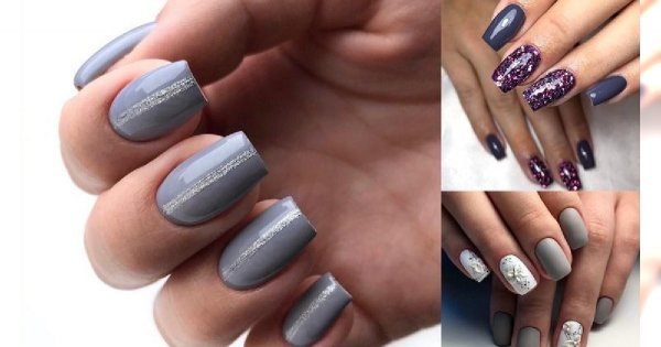 Szary manicure - 20 najpiękniejszych stylizacji ze świata manicure