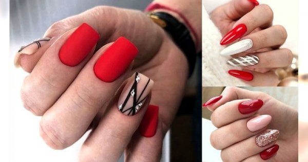 Czerwony manicure - galeria trendów na zimę