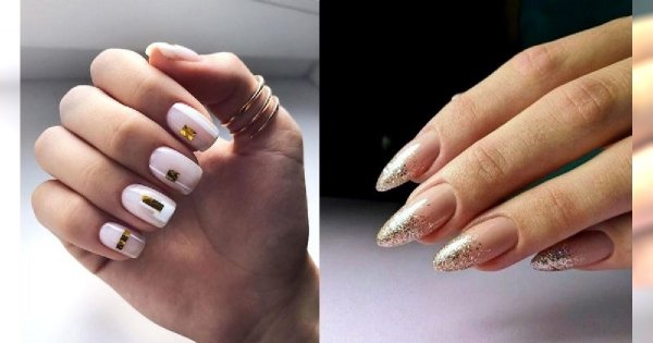 Manicure ze złotymi zdobieniami - 20 stylowych i gustownych propozycji