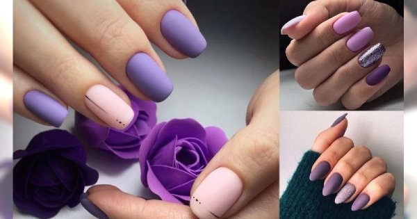 Fioletowy manicure - 20 cudownych zdobień