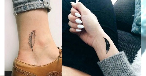 16 ślicznych tatuaży z motywem piórka - galeria kobiecych wzorów