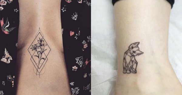 Geometryczne tatuaże - galeria bardzo kobiecych wzorów