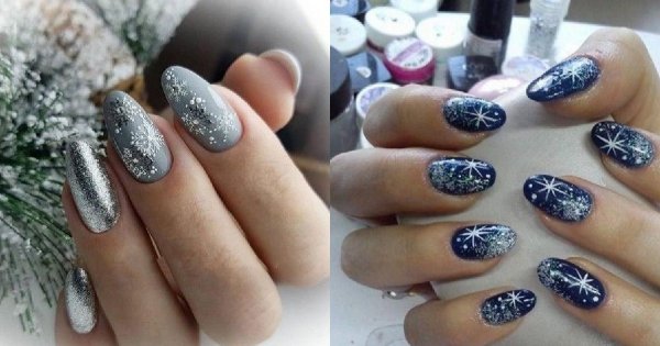 Manicure śnieżynki - 20 propozycji na wzory paznokci w zimowych kolorach [GALERIA]
