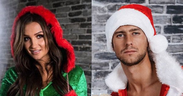 Mikołaj i Sylwia z "Love Island" wzięli udział w świątecznej sesji zdjęciowej! On pokazuje gołą klatę w stroju św. Mikołaja