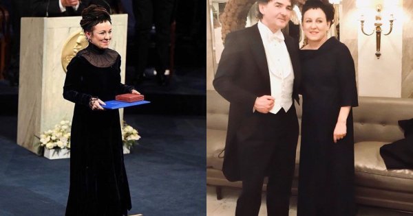 Olga Tokarczuk na Nagrodach Nobla miała dwie wieczorowe suknie! W której wyglądała lepiej?