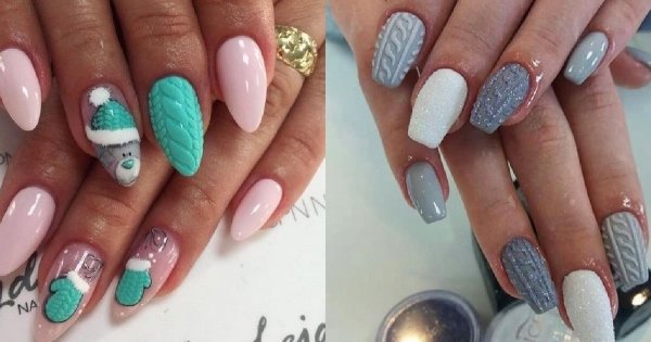 Sweterkowy manicure - 20 inspiracji na wyjątkowe, zimowe paznokcie [GALERIA]
