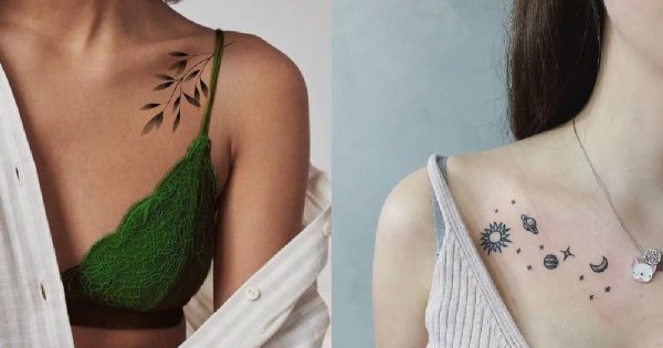 Tatuaż na obojczyk - 20 propozycji na kobiece wzory tatuaży [GALERIA]