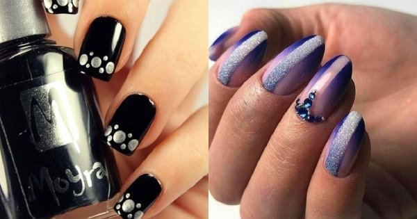 Ciemne paznokcie - 22 pomysły na ciemny manicure. Trendy 2020 - GALERIA