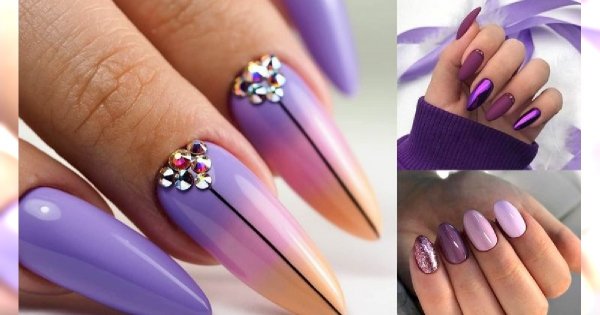Fioletowy manicure - 21 fantastycznych stylizacji