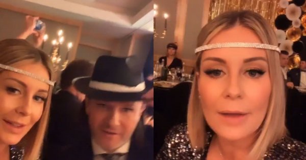 Małgorzata Rozenek bawiła się na Sylwestrze w stylu lat '20. Cekinowa sukienka podkreśliła ciążowy brzuszek