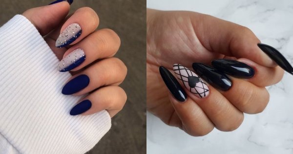 Ciemne paznokcie - 30 pomysłów na modny, ciemny manicure [GALERIA 2020]