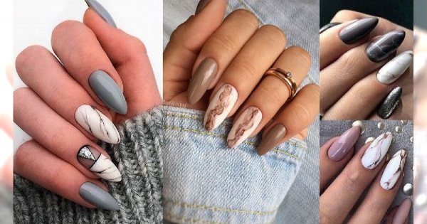 Marmurkowy manicure rządzi - 18 stylizacji w różnych wariantach kolorystycznych