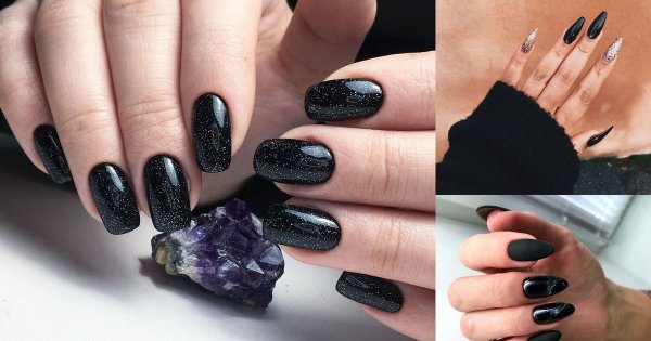 Czarny manicure - 40 przepięknych i eleganckich zdobień