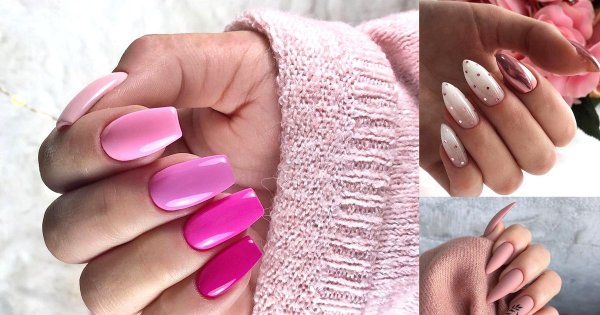 Różowy manicure - 21 ślicznych zdobień, które skradną Ci serce