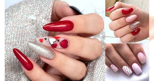 Walentynkowy manicure - 25 najpiękniejszych pomysłów z sieci