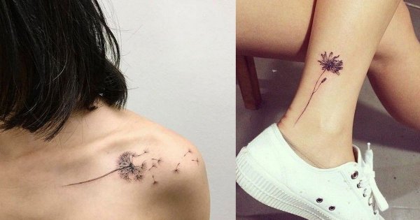 Tatuaż z dmuchawcem - 16 najpiękniejszych tatuaży dla dziewczyn