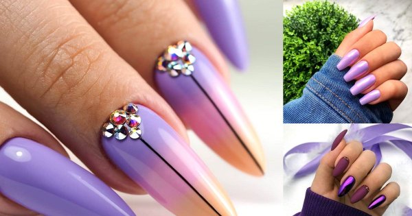 Fioletowy manicure - kilkanaście ultramodnych stylizacji