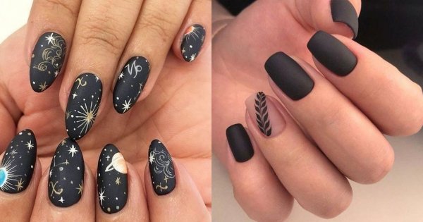 Czarny manicure - 40 pomysłów na modne, czarne paznokcie [GALERIA]