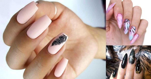 Manicure z piórkiem - 16 oryginalnych i ślicznych zdobień