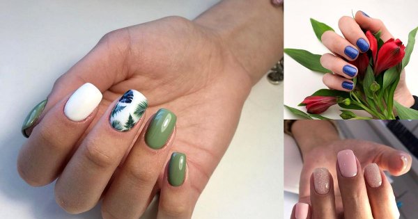 Wiosenny manicure dla krótkich paznokci - 25 najlepszych stylizacji