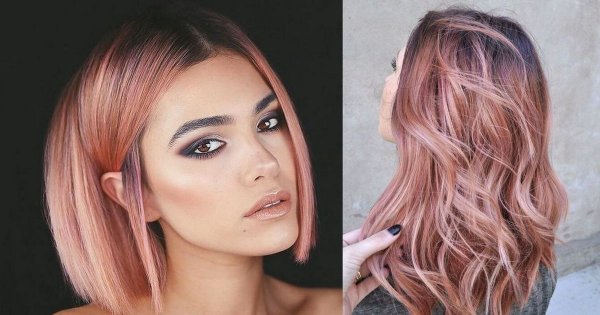 Rose gold - modne kolory włosów na sezon wiosna/lato 2020