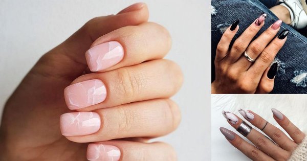 Najpiękniejsze zdobienia na wiosnę - marmurkowy manicure rządzi!