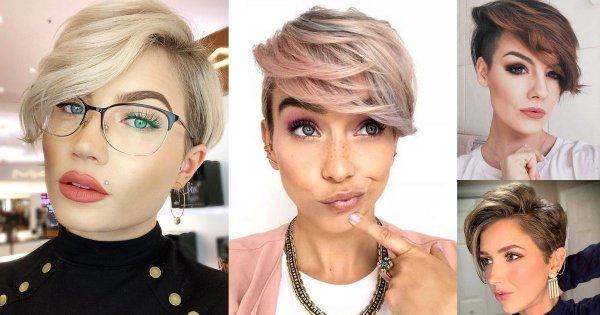 Krótkie cięcia z modną grzywką - wiosenna galeria trendów