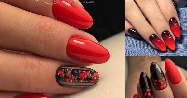 Modny manicure w czerwonych odcieniach - galeria najpiękniejszych zdobień