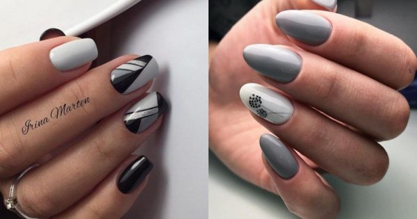 Szary manicure - 20 uroczych propozycji [GALERIA 2020]
