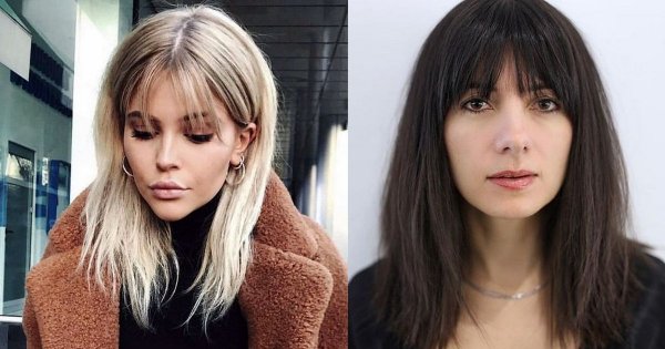 18 stylowych półdługich fryzur z modnym dodatkiem w postaci grzywki [galeria]
