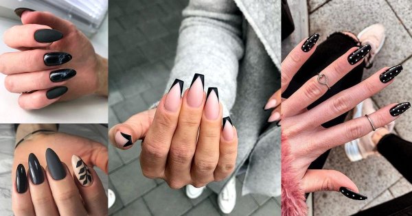 Czarny manicure - 21 fantastycznych stylizacji paznokci