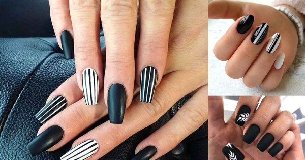 Czarno-biały manicure - 18 nowoczesnych odsłon