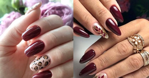 Bordowe paznokcie - 21 stylowych zdobień
