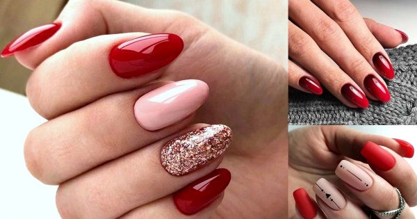 Modny manicure w czerwonych odcieniach - 25 najpiękniejszych zdobień