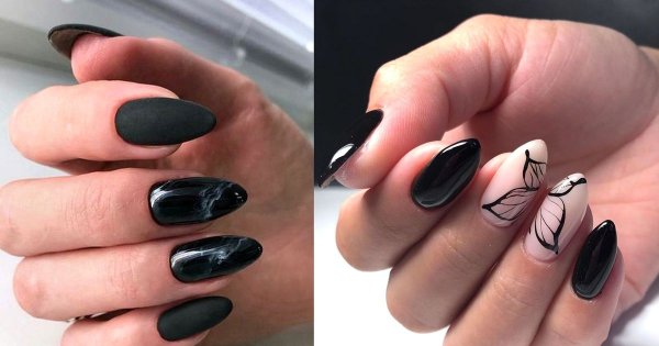 Czarny manicure - galeria eleganckich stylizacji