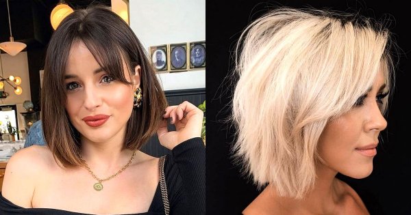 Włosy w pół szyi – stylowa galeria fryzjerskich trendów