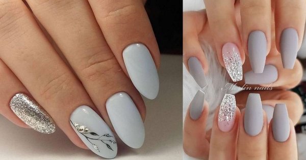 Ponadczasowy szary manicure - galeria pomysłowych stylizacji