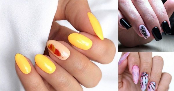 Manicure z piórkiem - 16 stylowych inspiracji