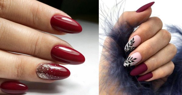 Bordowy manicure - 21 najciekawszych stylizacji paznokci