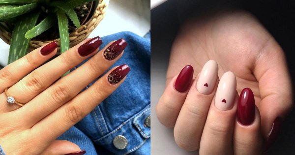 Bordowy manicure - 21 stylowych i subtelnych zdobień