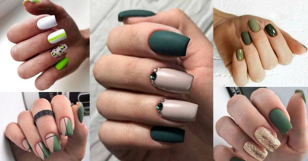 Zielony manicure - galeria stylowych propozycji