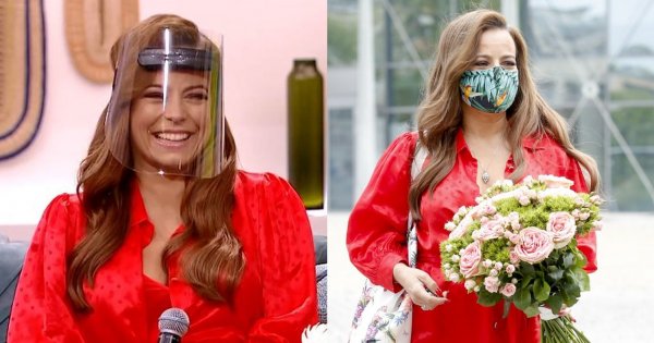 Anna Mucha w przyłbicy i w krótkiej sukience w "Pytaniu na śniadanie"! A gdy wstała... WOW!