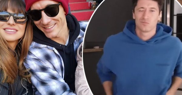 Robert Lewandowski wije się w tańcu przed kamerą i seksowanie puszcza oczko. Ale szaleje w sieci!