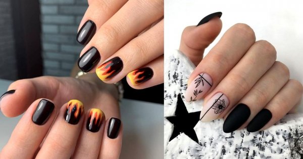 Czarny manicure - 21 najciekawszych stylizacji paznokci