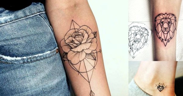Geometryczne tatuaże - 16 przepięknych wzorów dla dziewczyn