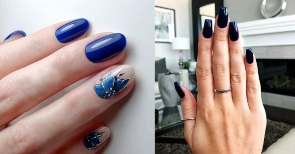 Granatowy manicure - 20 ślicznych stylizacji