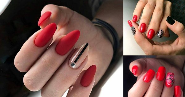 18 pomysłów na czerwony manicure - galeria ciekawych stylizacji