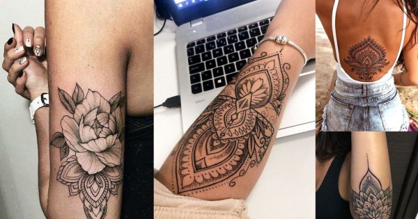 Tatuaże mandala - 16 dziewczęcych wzorów