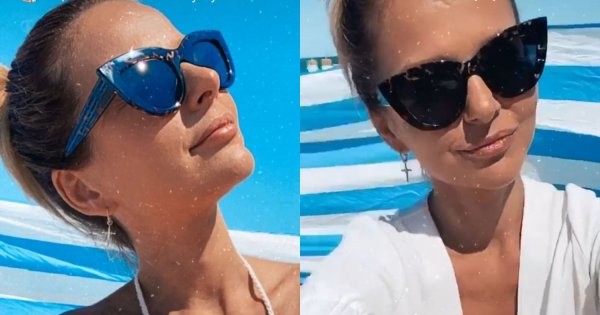 Paulina Sykut w dzierganym białym bikini chwali się opalenizną. Jak to możliwe?